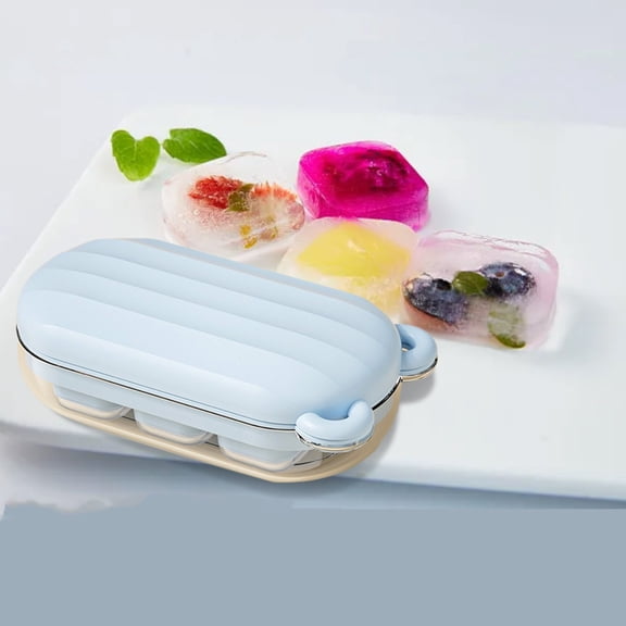 Bear Ice Box Silicone Ice Cube 6 Boxes Of Ice Box Household With Cover Square Ice Ice Box High-quality
