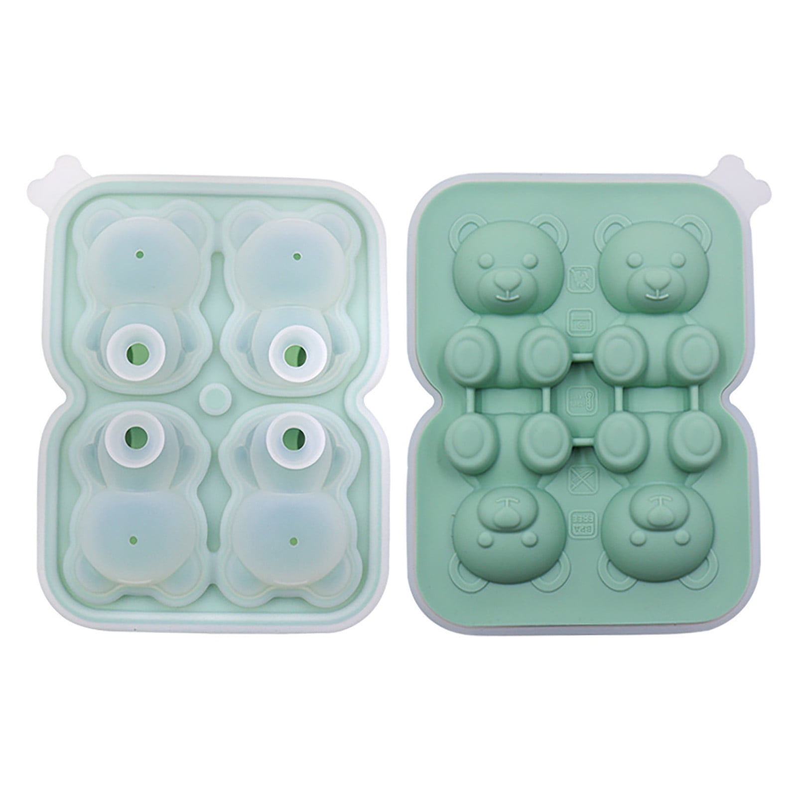 Bear Ice Cube Tray Mold - 3D Bear Shape Ice Cube Trays, Cute Ice Cube ...