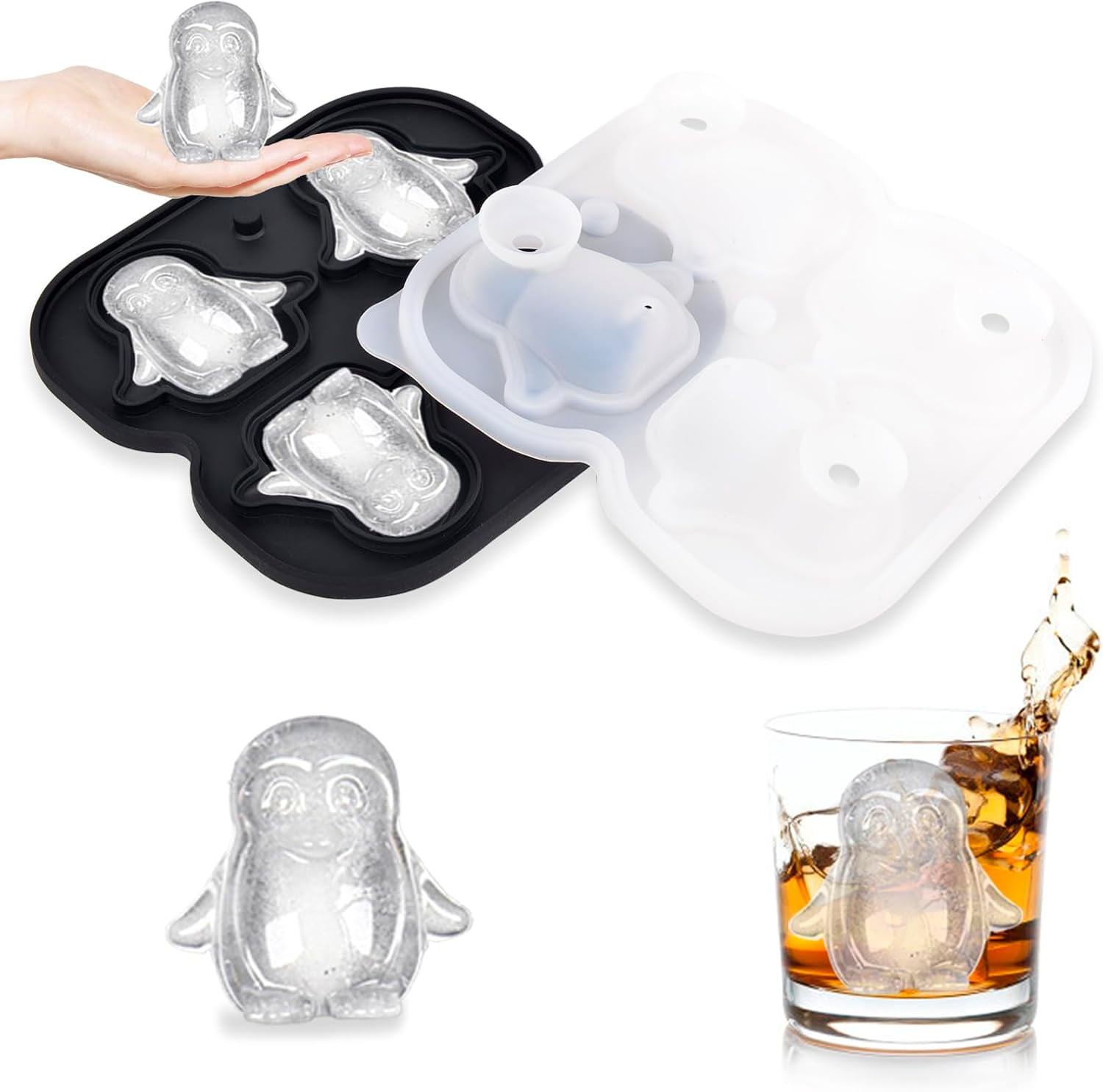 Bear Ice Cube Tray Mold - 3D Bear Shape Ice Cube Trays, Cute Ice Cube ...