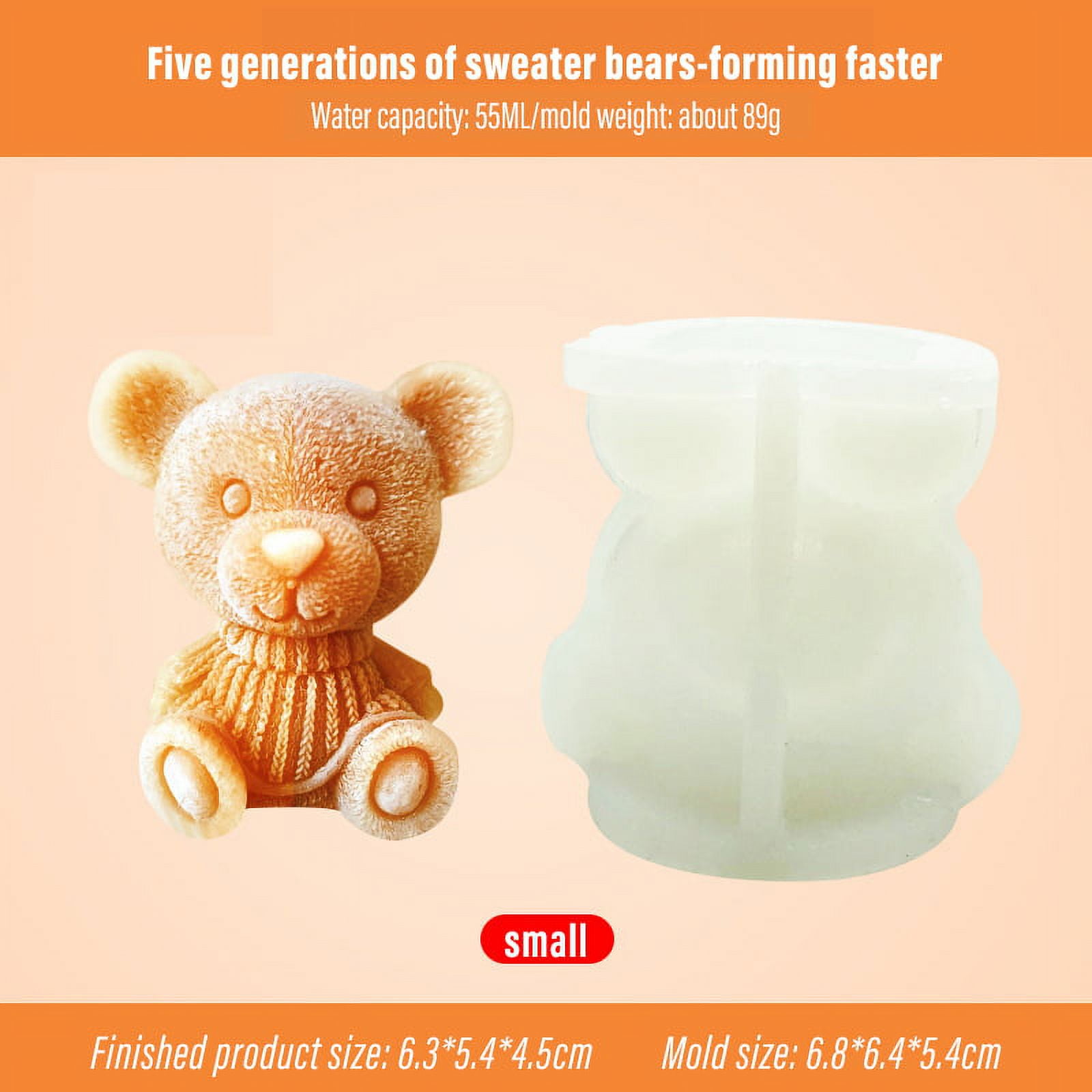 Bear Ice Cube Mould Cute Silicone Bear Grinder Coffee Milk Tea Ice Ball  Mould Cute Gifts For Others Holiday Cookie Variety Pack 
