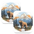 thumbnail image 1 of Bear Iceberg Trees Mountain Lake Night Lights Plug into Wall LED with Auto Light Sensor Warm Light for Kids Hallway Bedroom Living Room Kitchen Bathroom Set of 2, 1 of 7