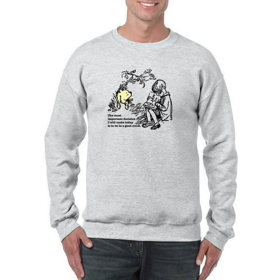 Bear In A Good Mood Sweatshirt Men -Smartprints Designs, Male XX-Large