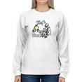 thumbnail image 1 of Bear In A Good Mood Sweatshirt Women -Smartprints Designs, Female Small, 1 of 4