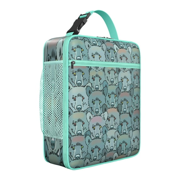 Bear Insulated Lunch Box Men Reusable Lunch Tote Bag Waterproof Lunchbox Picnic Travel