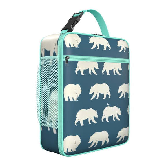 Bear Insulated Lunch Box Teen Reusable Lunch Tote Bag Lightweight Portable Lunch Bag Work Beach