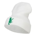 thumbnail image 1 of Bear Island Embroidered Long Beanie - White OSFM, 1 of 5