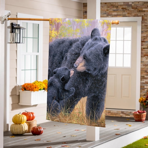 Bear Kisses Suede House Flag