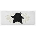 thumbnail image 1 of Bear Kitchen Mat, Sketch of Tribal with Roaring Grizzly Bear and Sunburst Vintage Wildlife, Plush Decorative Kitchen Mat with Non Slip Backing, 47" X 19", Charcoal Grey and Brown, by Ambesonne, 1 of 1
