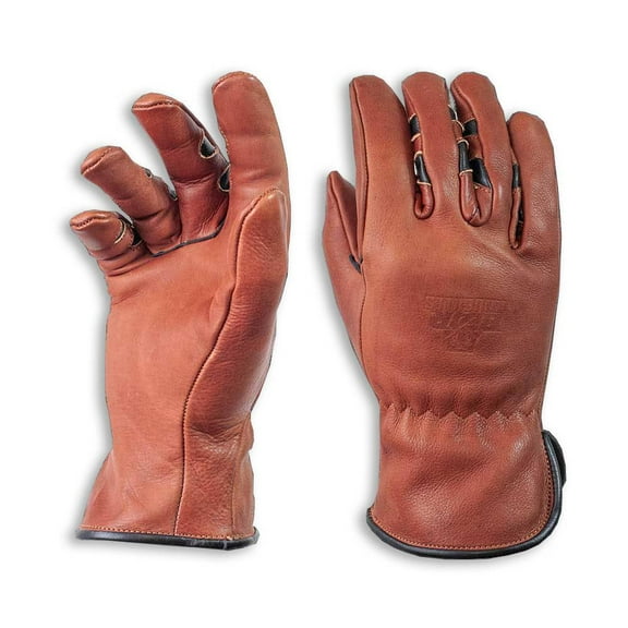 Bear Knuckles D451 Double Wedge Brown Regular Duty Cowhide Driver Work Glove (X-Large)