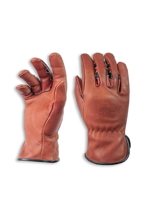 D451 Double Wedge Brown Regular Duty Cowhide Driver Work Glove (X-Large)