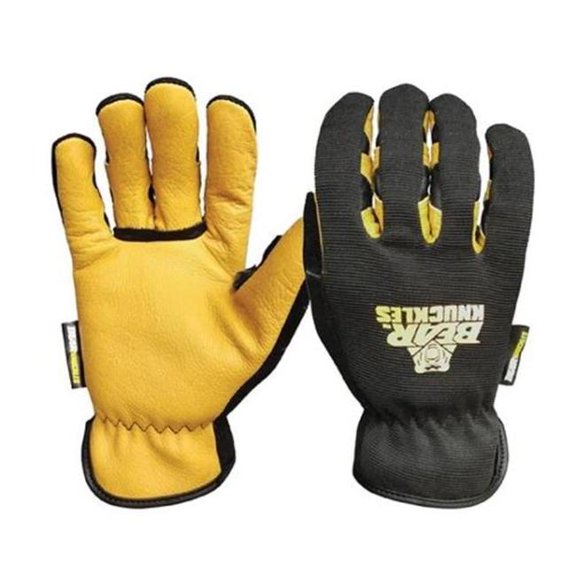 Bear Knuckles G305-L Im-Fixn2 Hybrid Driver Work Glove, Black & Tan - Large