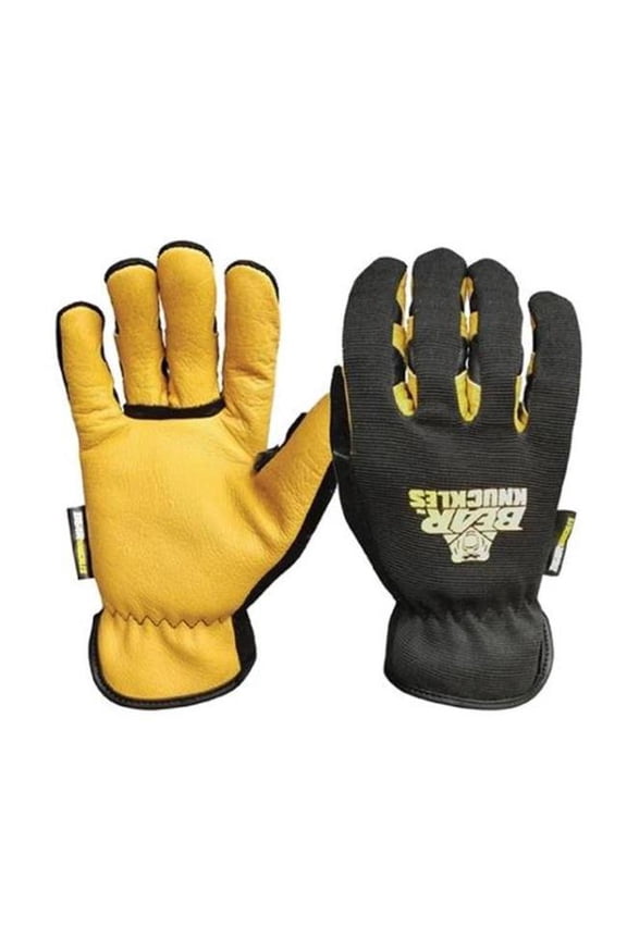 Double Wedge Unisex Indoor/Outdoor Garden/Work Gloves Beige/Black L 1 pair