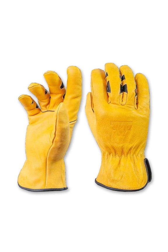 | Work Gloves | Leather Cowhide Medium Duty | Pre-Curved Finger Design