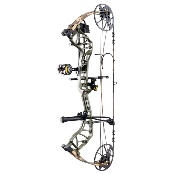Bear Legit MAXX RTH LH70 Compound Bow, Adjustable Draw, Trophy Ridge Accessories, Throwback Green (AV54B23137L)