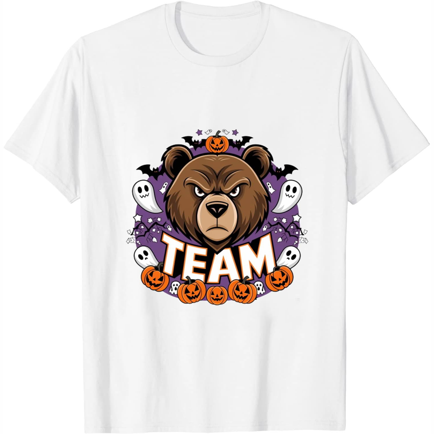 Bear Lover Gifts TEAM Lazy Halloween Costume Funny Ghost Quarantine T