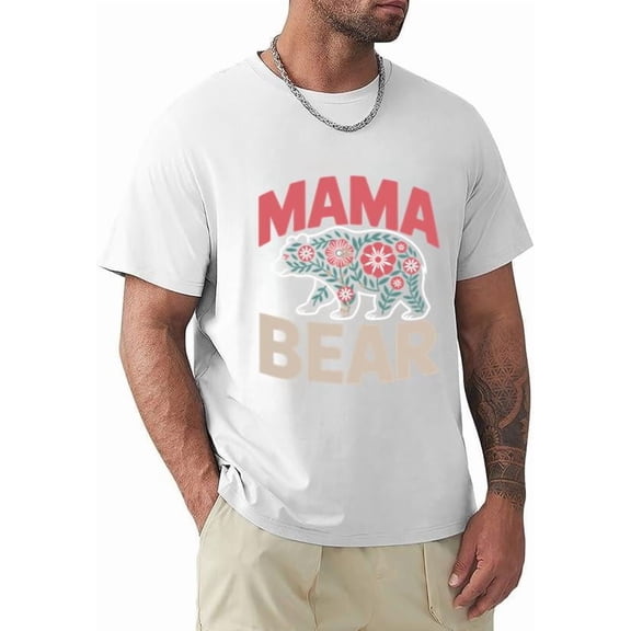 Bear Mama Grandma Family Love Mothers Day Cute Animal Graphic T-shirt, for men & women, up to size 5XL.