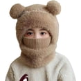 thumbnail image 1 of Bear Mask Hat, Love My Bear Hat & Ski Mask, 3 in 1 Plush Balaclava Ski Mask for Women & Men, Cute Winter Face Mask with Bear Ears, Windproof Hooded Scarf Hat, 1 of 7