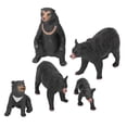 thumbnail image 1 of Bear Model Toys, Black Bear Family Figure 5pcs Plastic Gift Wild Animals Delicate Workmanship For Daily Playing, 1 of 8