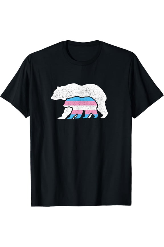 Bear Mom Transgender Pride Cub LGBT Trans Pride Supporter T-Shirt