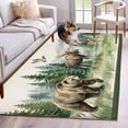 Bear Moose 2.7'x5' Rug for Office Desk Chair Area Small Bedroom, Brown ...