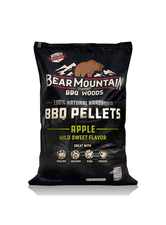 Bear Mountain BBQ All-Natural Hardwood Apple Smoker Pellets, 20 Pounds