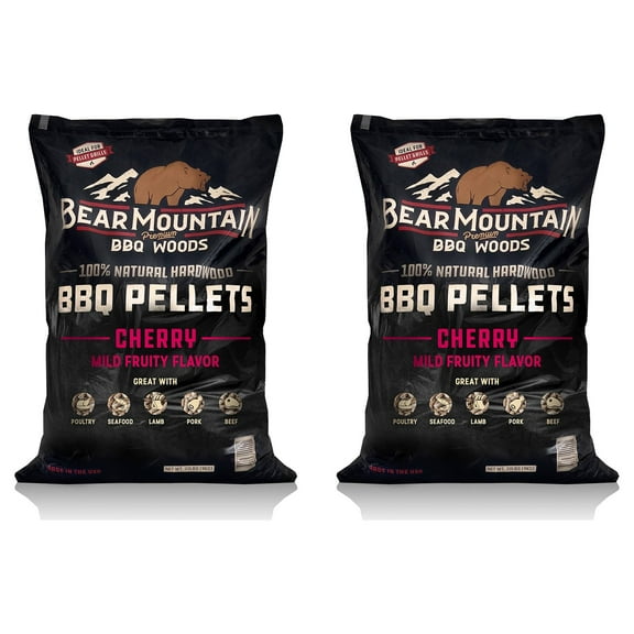 Bear Mountain BBQ All Natural Hardwood Cherry Pellets, 40 lbs (2 Pack)