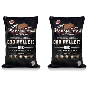 Bear Mountain BBQ All Natural Oak Hardwood Smoker Pellets, 40 lbs (2 Pack)