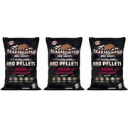 Bear Mountain BBQ FK13 Premium All-Natural Hardwood Mild and Fruity Cherry BBQ Smoker Pellets for Outdoor Grilling, 20 Pounds 3 Pack