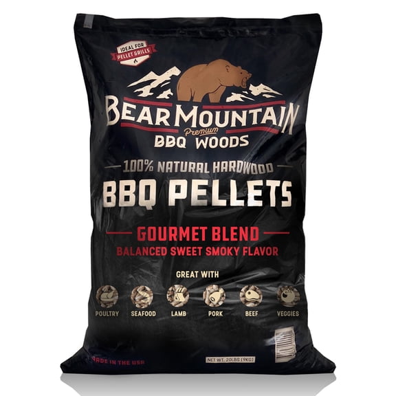 Bear Mountain BBQ Hardwood Gourmet Blend Smoker Pellets for Grill, 20 Lbs