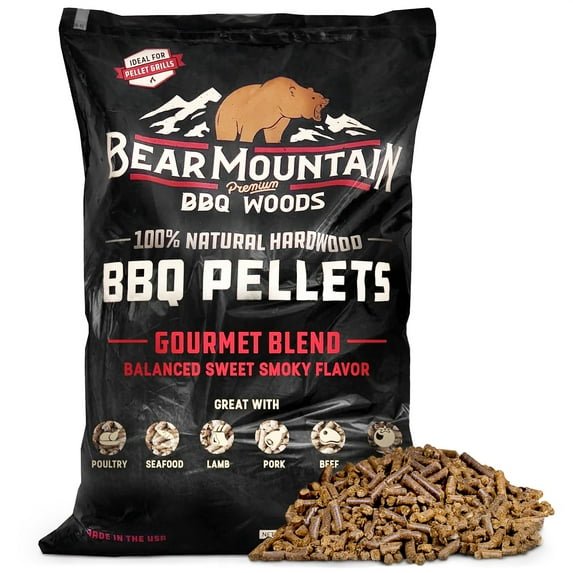 Bear Mountain BBQ Hardwood Gourmet Blend Smoker Pellets for Grill, 20 Lbs