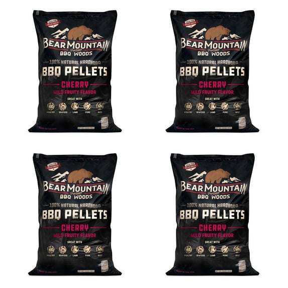 Bear Mountain BBQ Natural Hardwood Cherry Smoker Pellets, 20 lbs (4 Pack)
