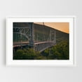 thumbnail image 1 of Bear Mountain Bridge Sunset 02 - New York Photography Bridge Landscape Architecture Sunset Scenic Nature Travel Poster White Framed Wall Art Print 5 x 7 inches, 1 of 3