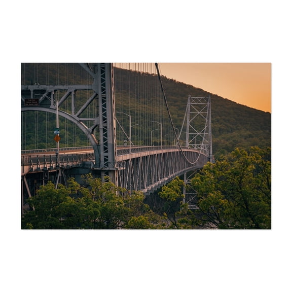 Bear Mountain Bridge Sunset 02 - New York Photography Unframed Wall Art Print 5 x 7 inches