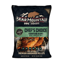 Bear Mountain Chef's Choice 100% Hardwood All Natural BBQ Wood Pellets 20 lbs., 1 Bag