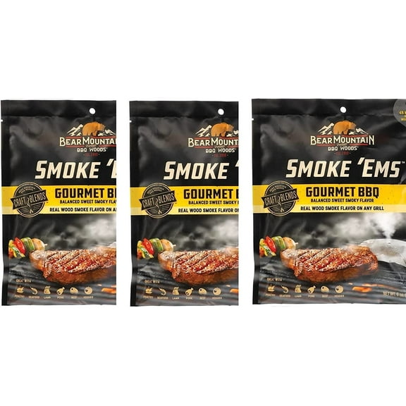 H-E-B Gourmet BBQ Smoker Chips - Bold BBQ Flavor - 3 Pack, 6 oz Each
