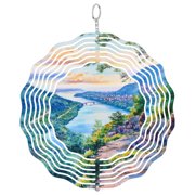 Bear Mountain Park Wind Spinner, Kinetic 3D Stainless Steel Outdoor Yard Art
