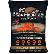 Bear Mountain Premium BBQ Woods Maple Bourbon Pecan BBQ Wood Pellets, 20 lbs, 1 Bag
