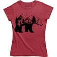 thumbnail image 1 of Bear Mountain Tree Nature Women Outdoor Hiking Camping Climbing T-Shirt, 1 of 4