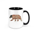 thumbnail image 1 of Bear Mug, Bear Flag, Patriotic Coffee Mug, Bear Gift, Bears, American Flag Cup, Patriotic Cup, Sublimated Design, Flag Mug, Gift For Him, BLACK, 1 of 1