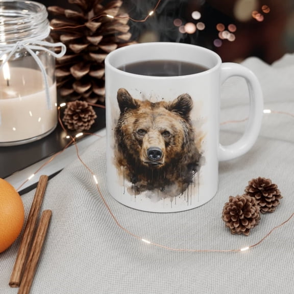 Bear Mug, Bear Gif, Bear Lover Gift, Animal Mug, Bear Coffee Mug, Bear Coffee Cup, Bear Cup, Tea Coffee, Lovers.