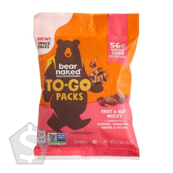 Bear Naked Fruit and Nut Medley Granola To-Go Packs 3.7 oz. - 36/Case