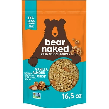 Bear Naked Granola Cereal, Fiber Snacks, Breakfast Snacks, Vanilla Almond Crisp, 16.5oz Bag (1 Bag)