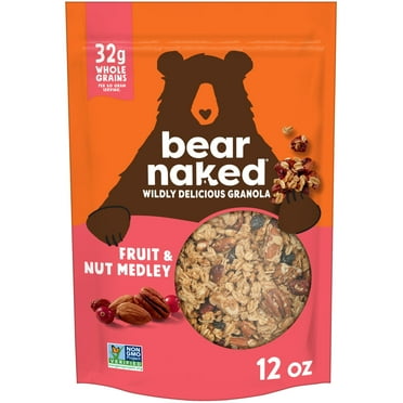 Bear Naked Granola Cereal, Whole Grain Granola, Breakfast Snacks, Fruit and Nut Medley, 12oz Bag (1 Bag)