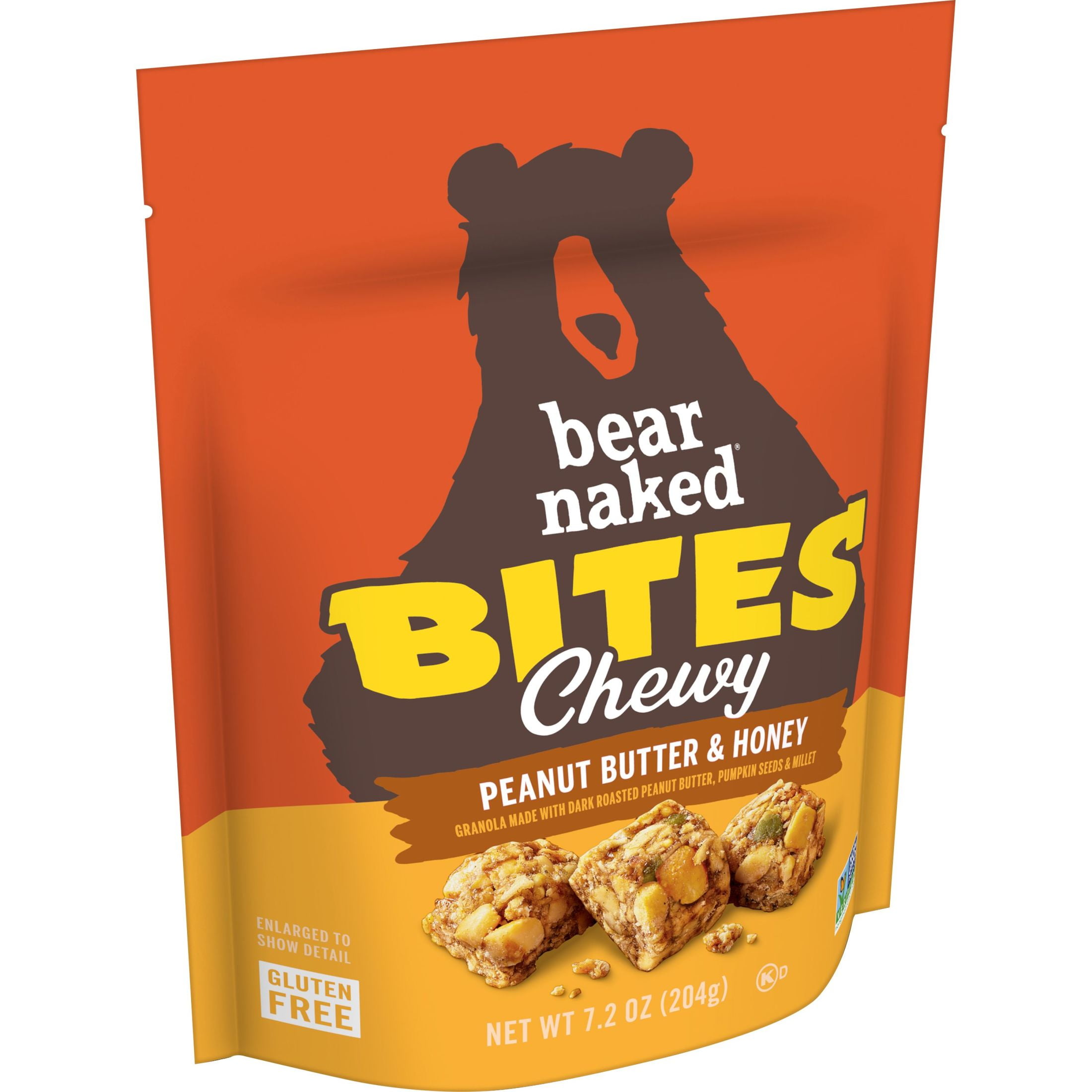 Bear Naked Peanut Butter and Honey Granola Bites, Gluten Free, 7.2 oz Bag