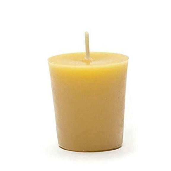 Bear Natural Organics 12 Golden Yellow Beeswax Votive Candles