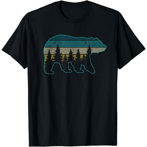 Bear Nature Grizzly Brown Black Bear Hiking Hunting Gift T-Shirt