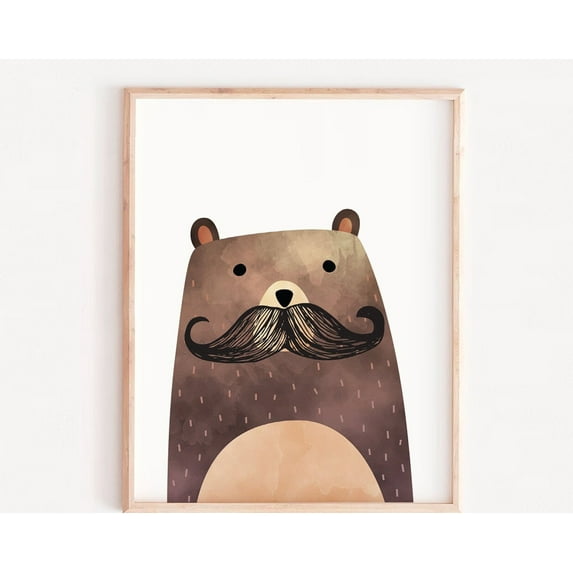 Bear Nursery Print, Boys Wall Art, Nursery, Animal Nursery Art, Kids Wall Art, Nursery Print, Kids Print, Nursery Decor, Wall Art, Modern Wall Decor, 8x12 UNFRAMED