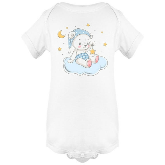 Bear On Sleepy Clouds Bodysuit Infant -Image by Shutterstock, 6 Months