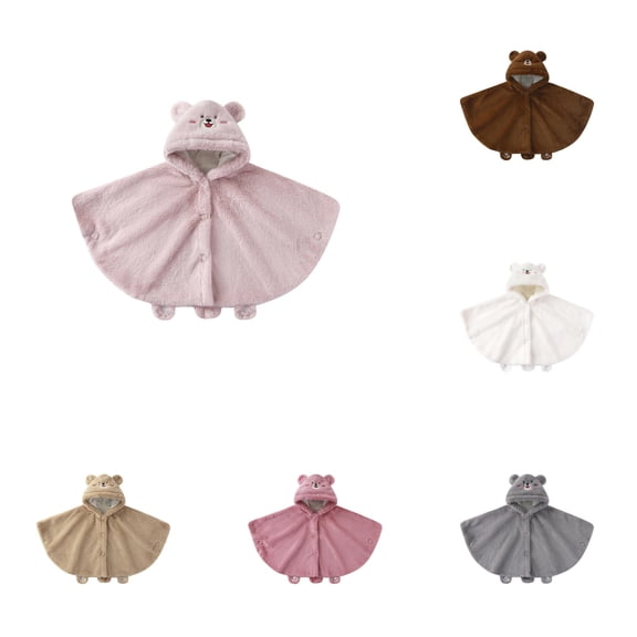 Bear Outfit for Kids Soft Hooded Cape Kids Girl Boy Outfit