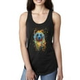 thumbnail image 1 of Bear Painting Splatter Abstract Art Animal Lover Ladies Racerback Tank Top, Black, Small, 1 of 3